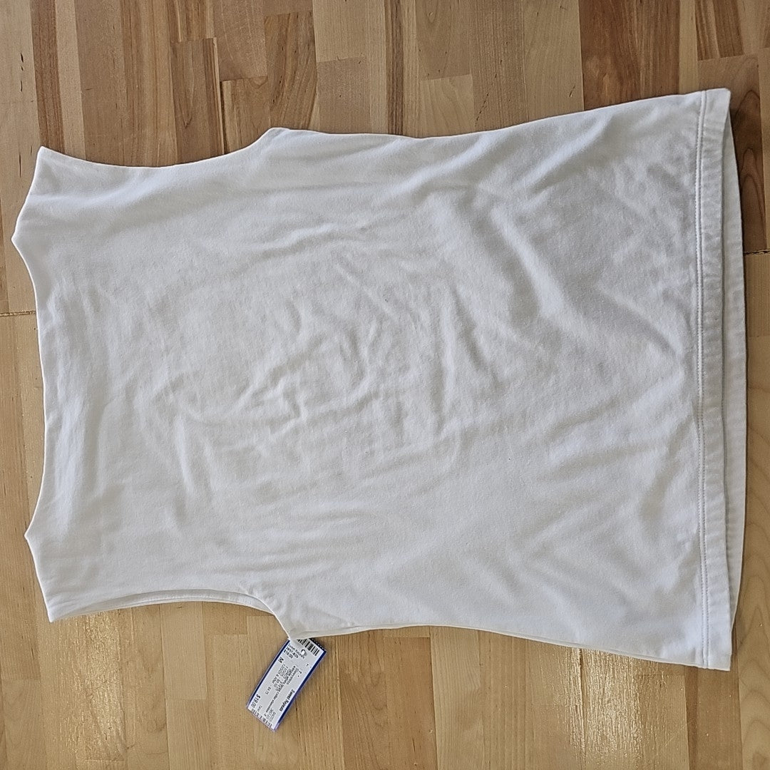 Tahari Size M White Sleeveless
