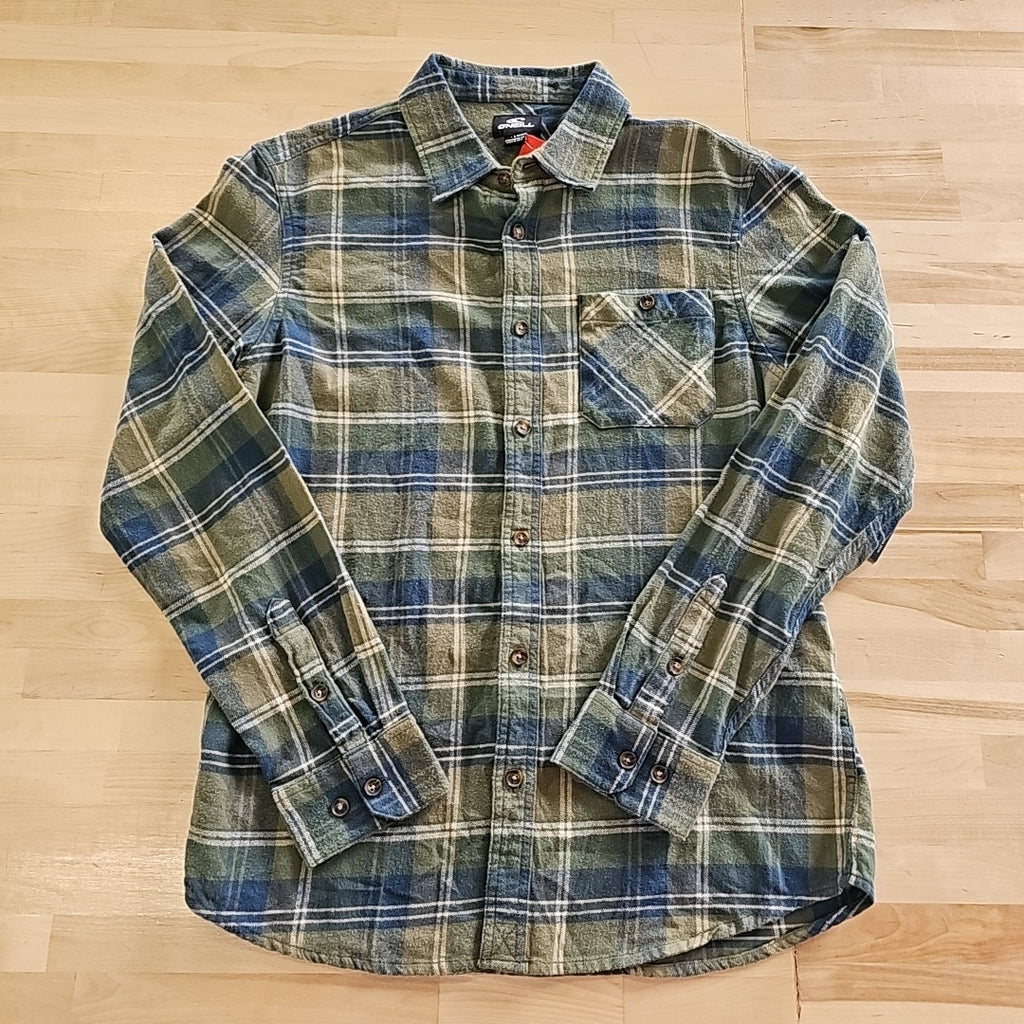 O'Neill Men's Redmond Plaid Button Shirt - Deep Lichen Green