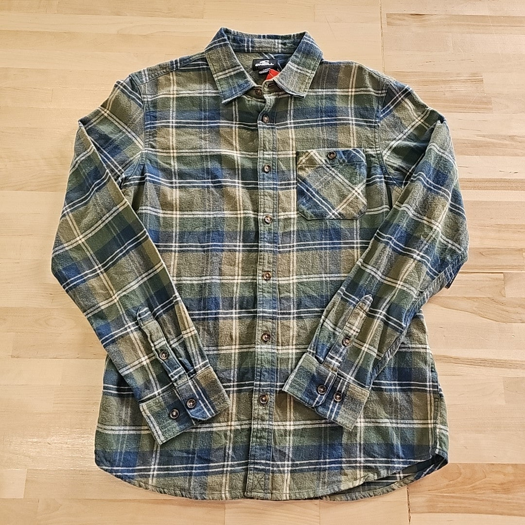 O'Neill Men's Redmond Plaid Button Shirt - Deep Lichen Green