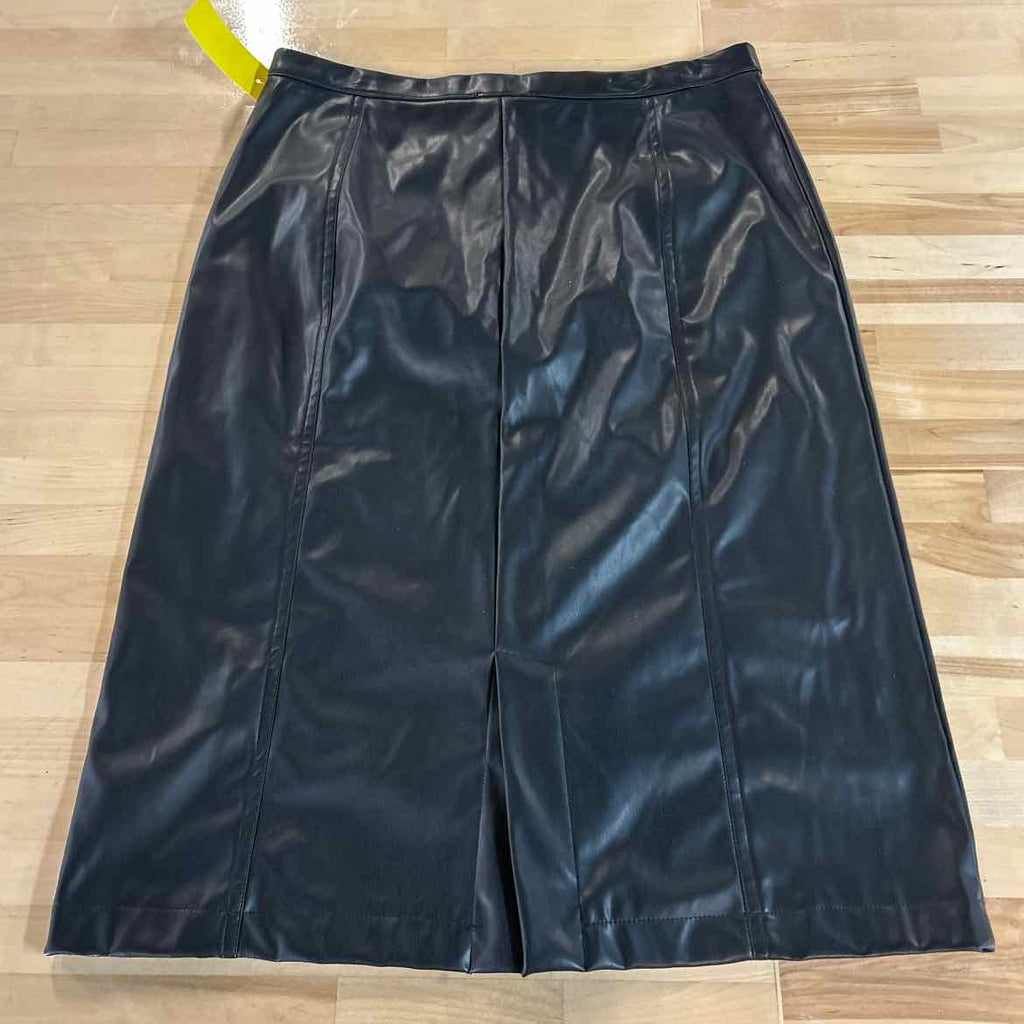 NSR Size XL Black Leather Preloved Skirt