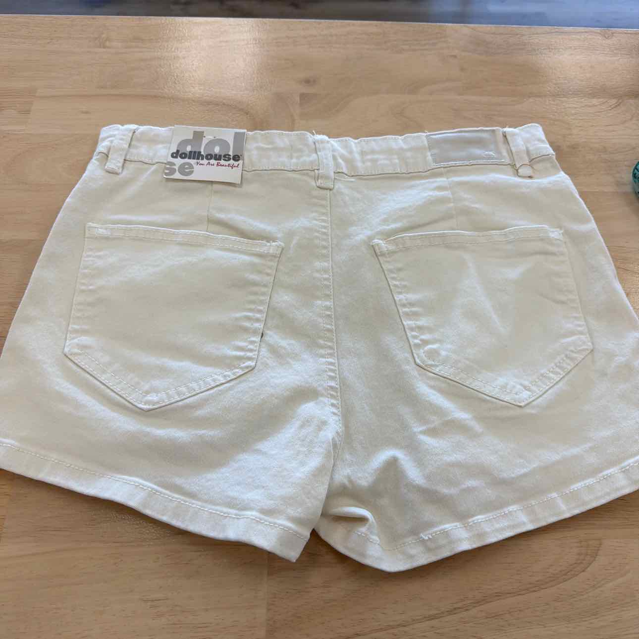 dollhouse Women Size 11/12 White New Shorts High Rise Cargo Shorts - Vanilla