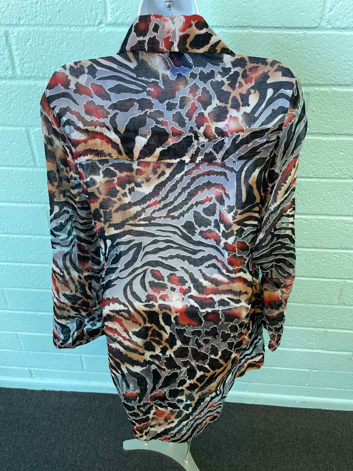 Multiples Size S Brown Print Jacket