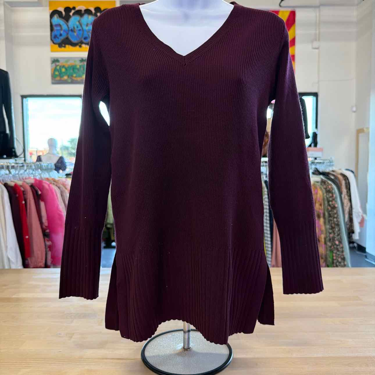 Melissa Paige Women's Ribbed-Knit V-Neck Tunic