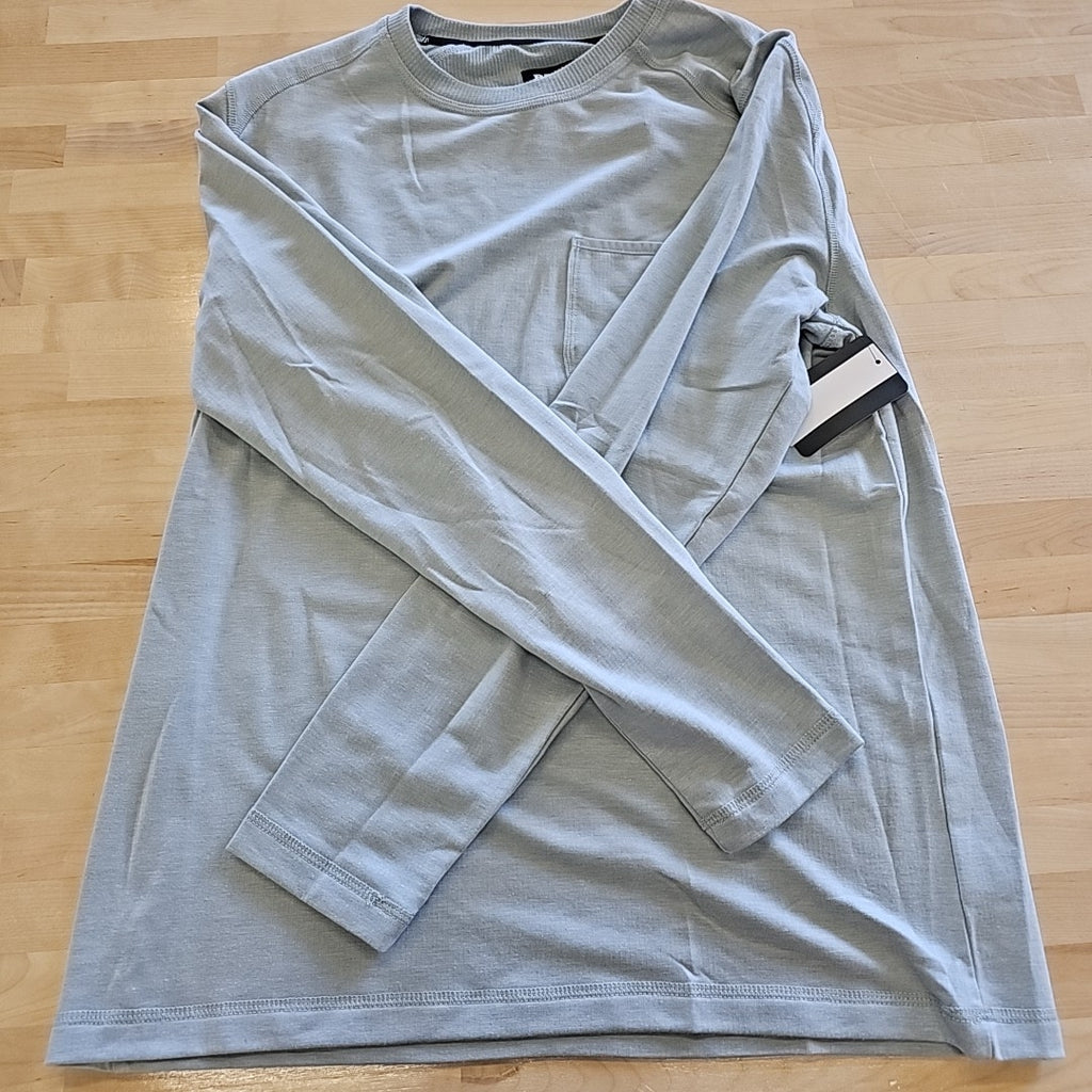 Bass Outdoor Size M Gray MENS Long Sleeve Shirt