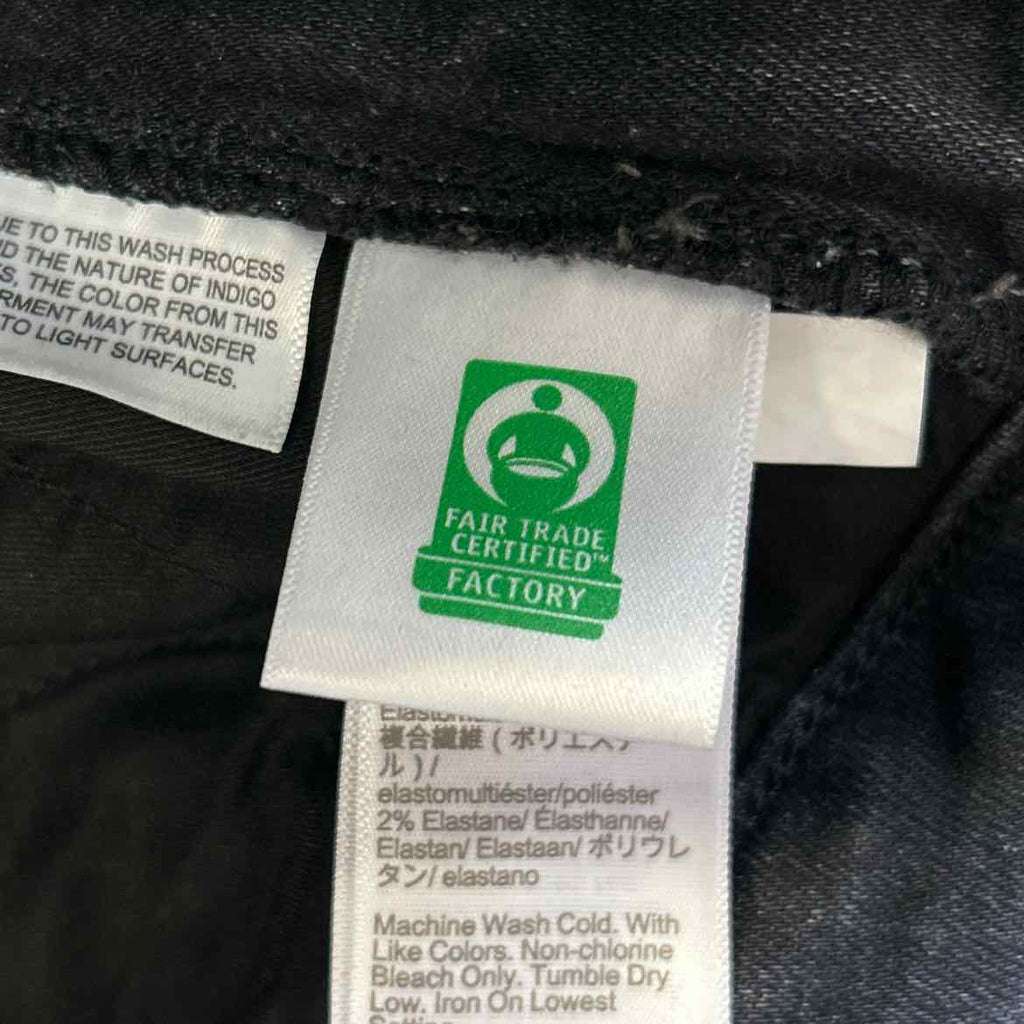 J Crew Size 26 Black Denim Preloved Jeans