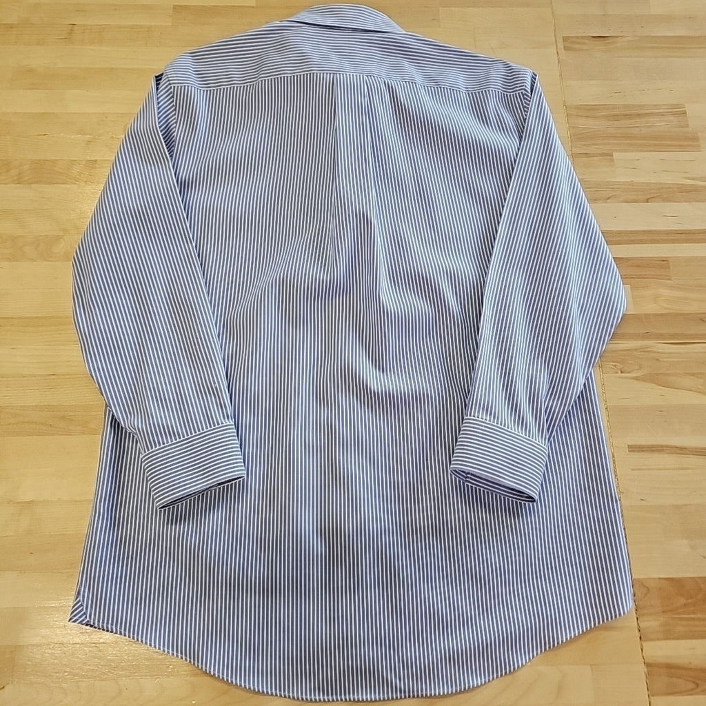 Stafford Size 32 Blue White MENS Button Down Shirt