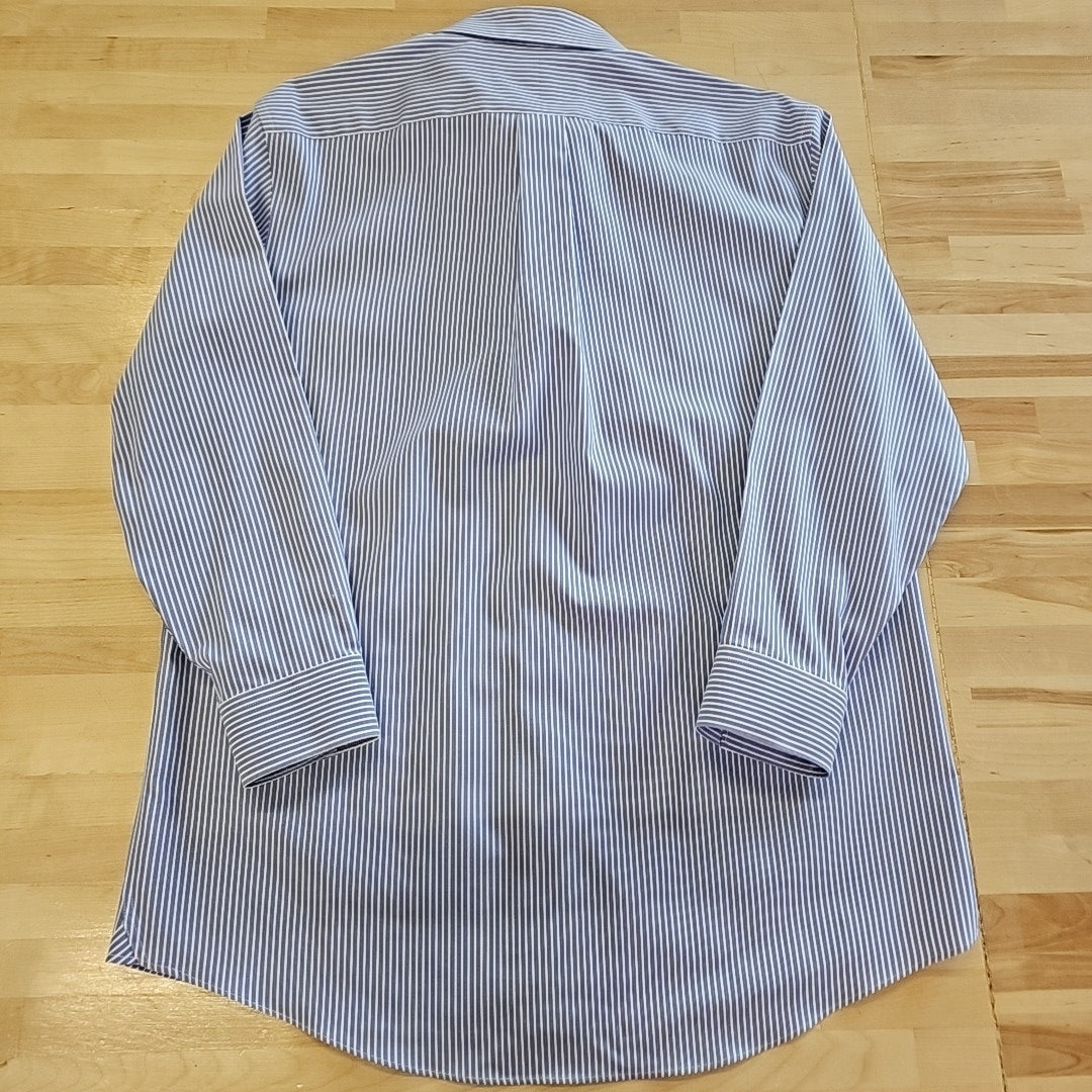 Stafford Size 32 Blue White MENS Button Down Shirt