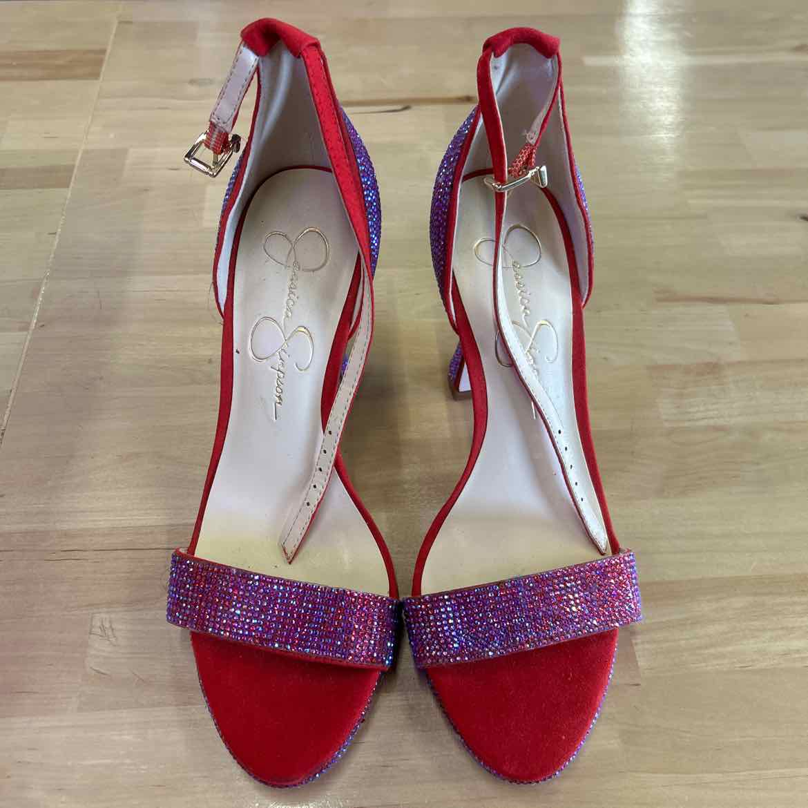Jessica Simpson Size 7 Red/Purple Preloved Heels