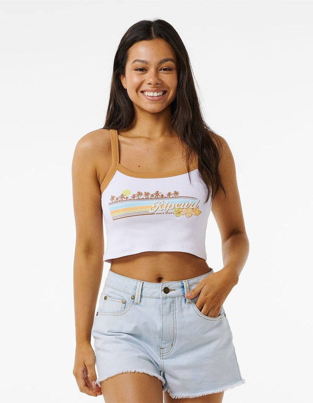 Ripcurl Size L White Tank