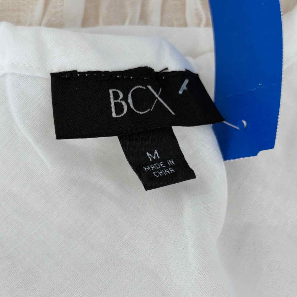 BCX Size M Cotton Eyelet Tank Top