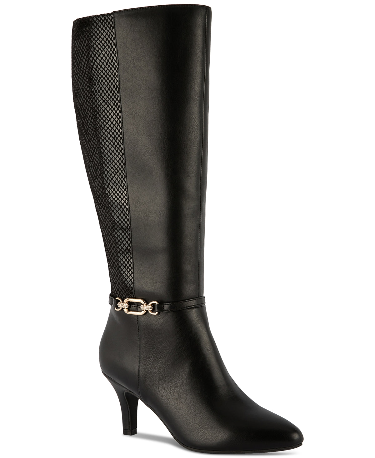 Karen Scott Shoe Size 10.5 FREYLN  Black Knee High Boots