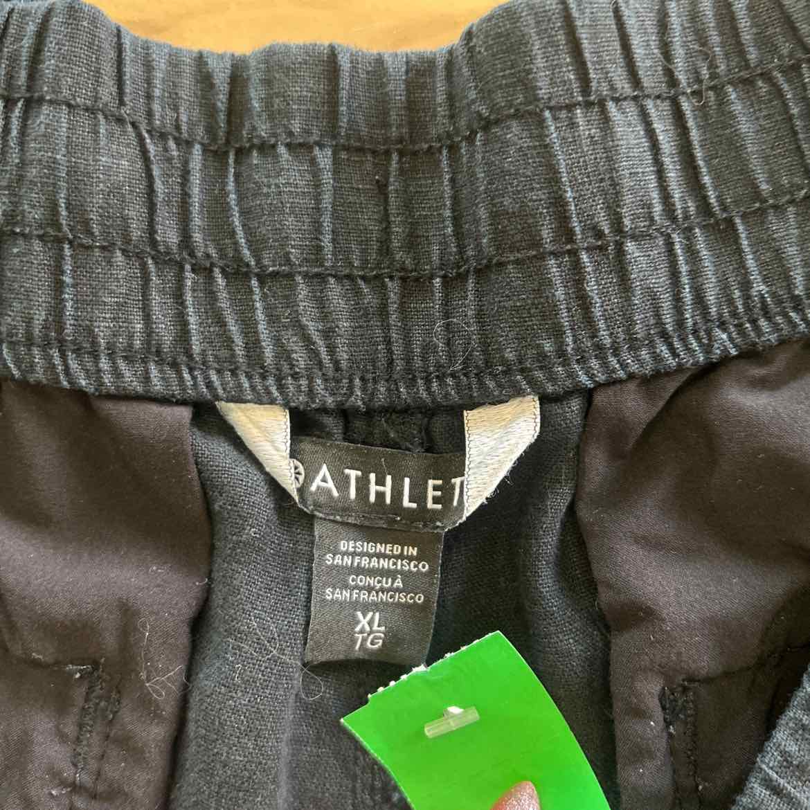 Athleta Size XL Black Linen Preloved Jogging Pants
