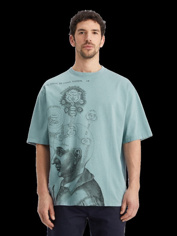 Scotch and Soda Size M Blue New MENS Maglietta Verde T-shirt