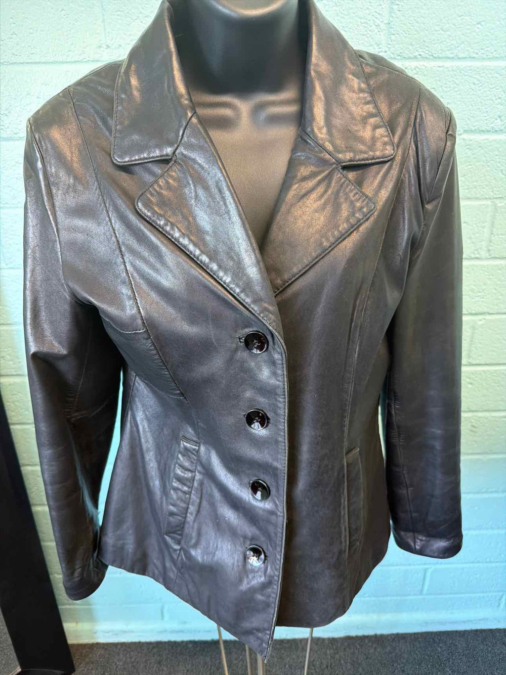Lobi Size S Black Leather Jacket