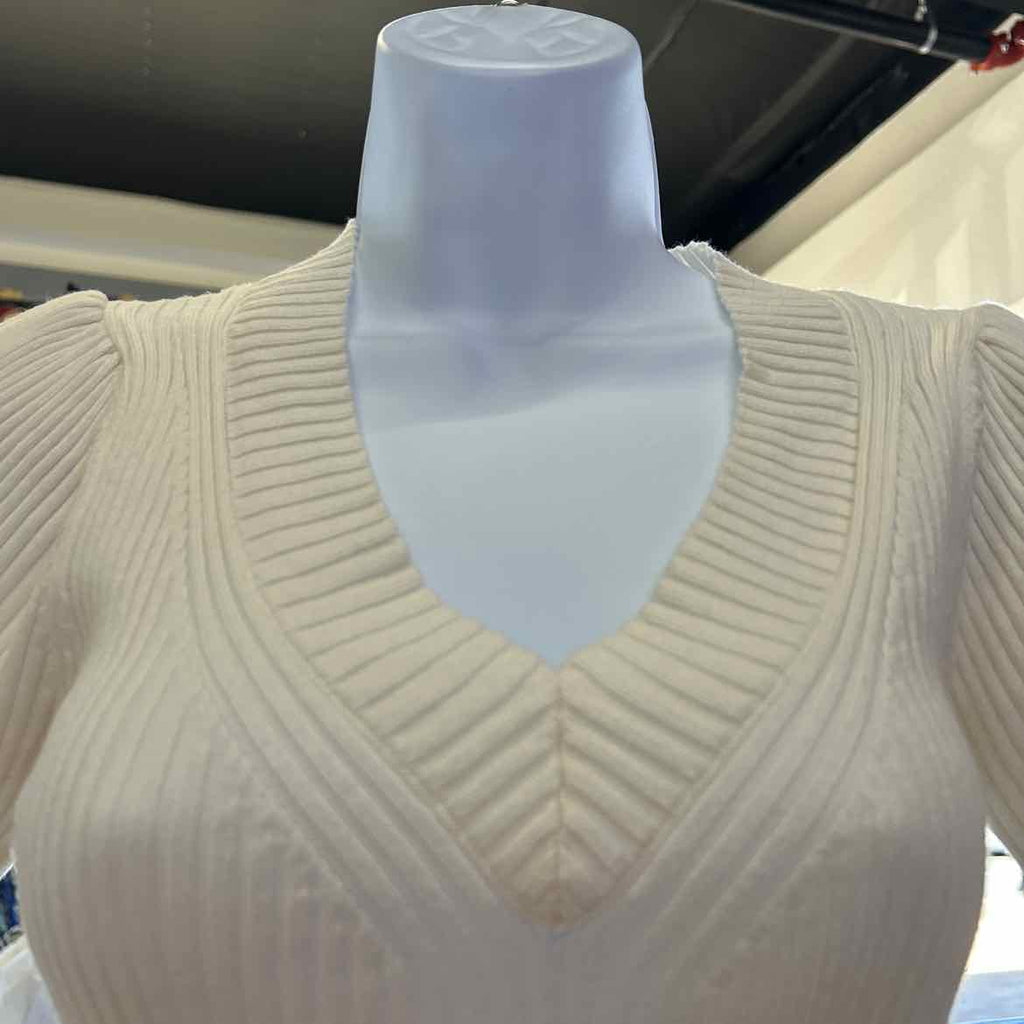 Worthington Size PS White Ribbed Preloved Blouse SS