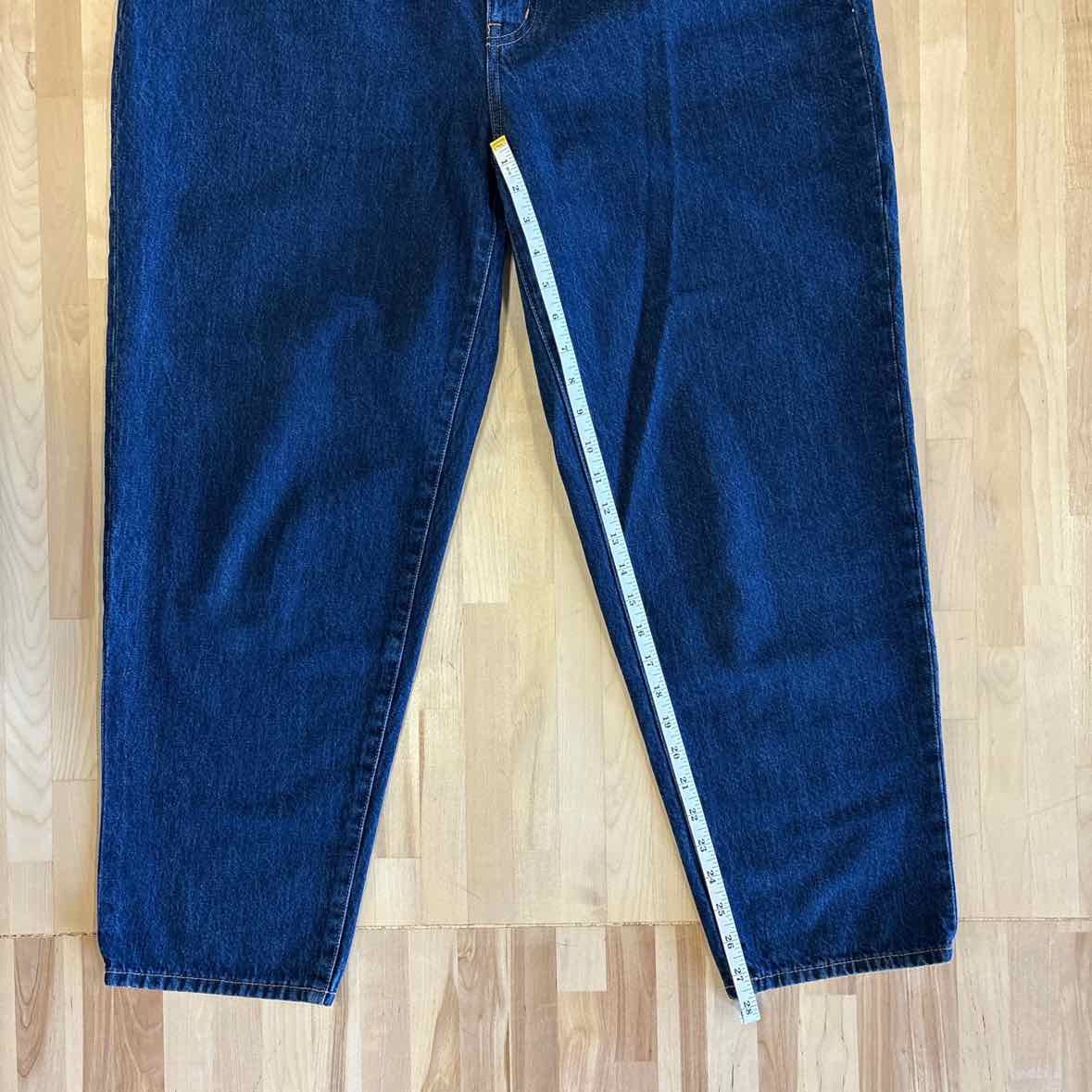 Madewell Size 14 /32 Dark BLue Baggy Tapered Jeans