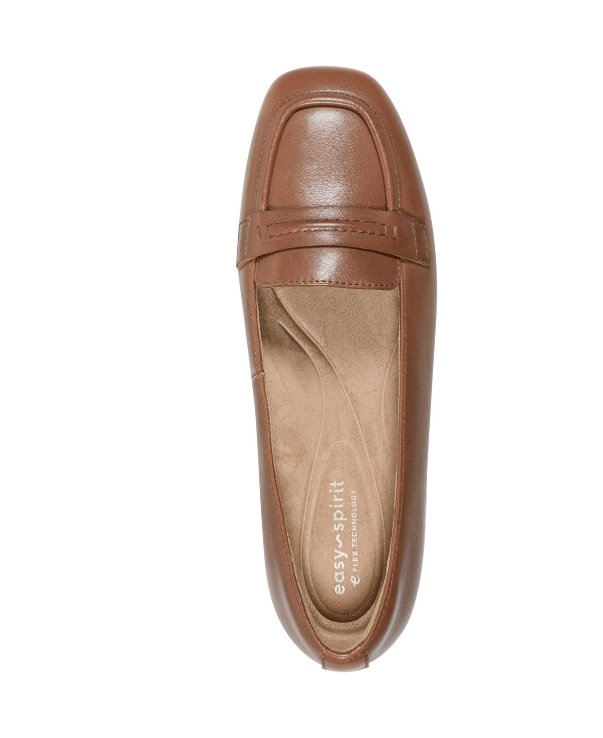 Easy Spirit Size 10 Nadira Women's Flat Shoes Medium Brown Leather