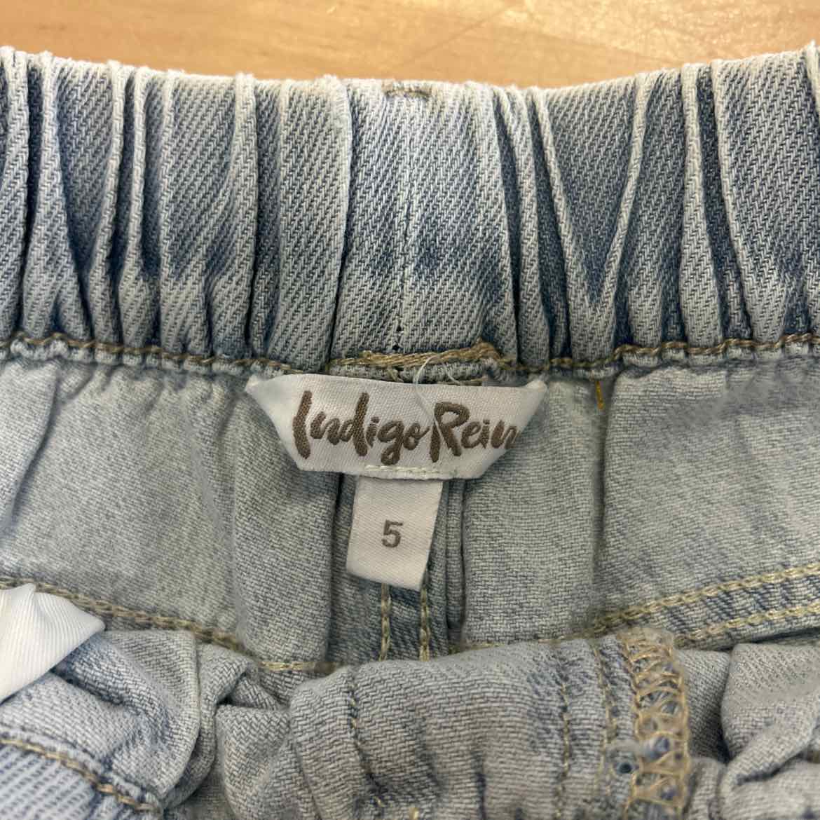 Indigo Rein Juniors' Distressed Drawstring Denim Shorts - Light Wash - 5