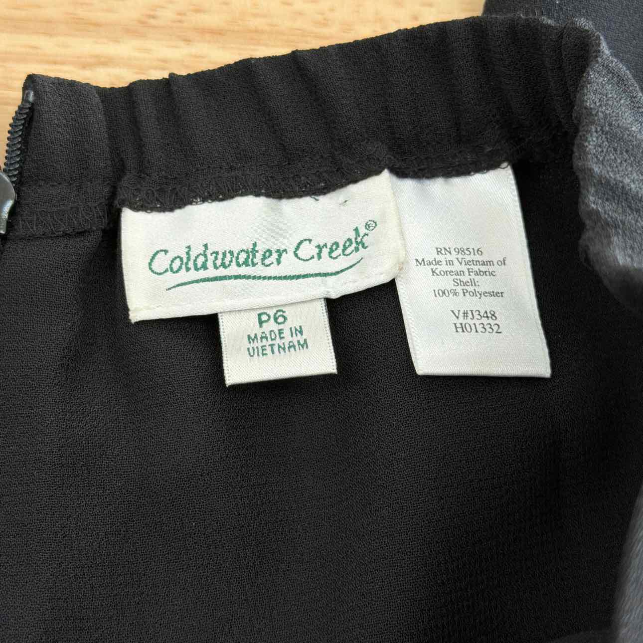 Coldwater Creek Size 6P Black Pants