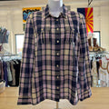 Tommy Hilfiger Size M Blue Purple New Button Down LS