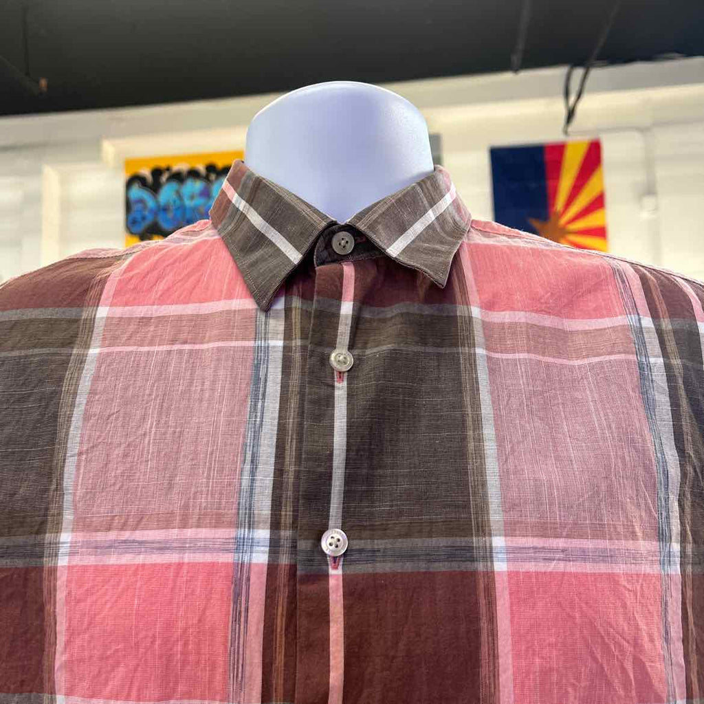 Perry Ellis Size S Pink Preloved MENS Button Down Shirt