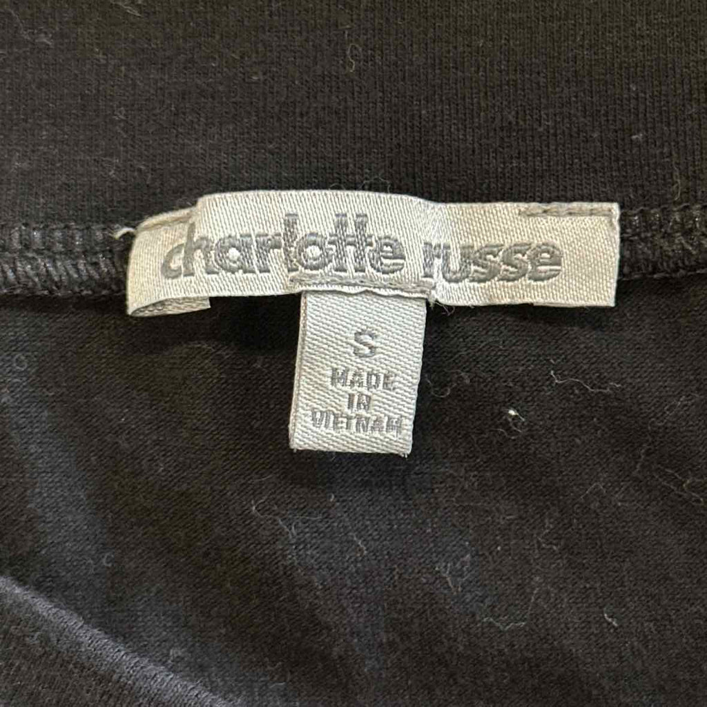 Charlotte Russe Size S Black Cotton Skirt