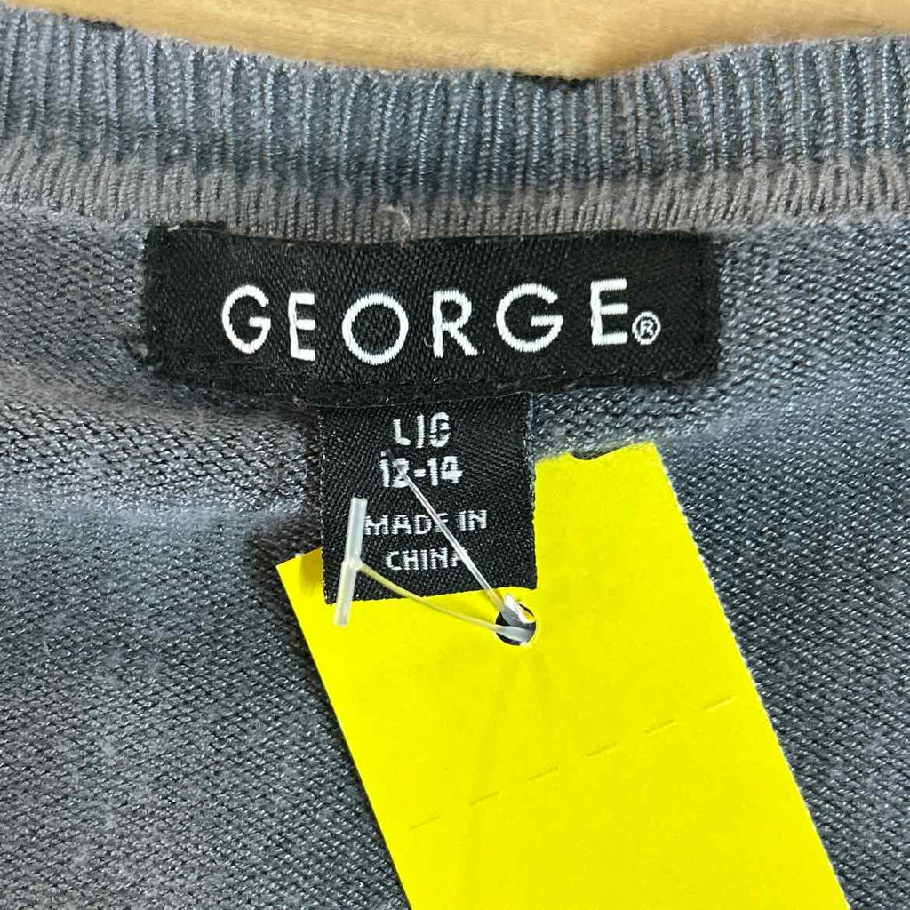 George Size L Gray Preloved Cardigan