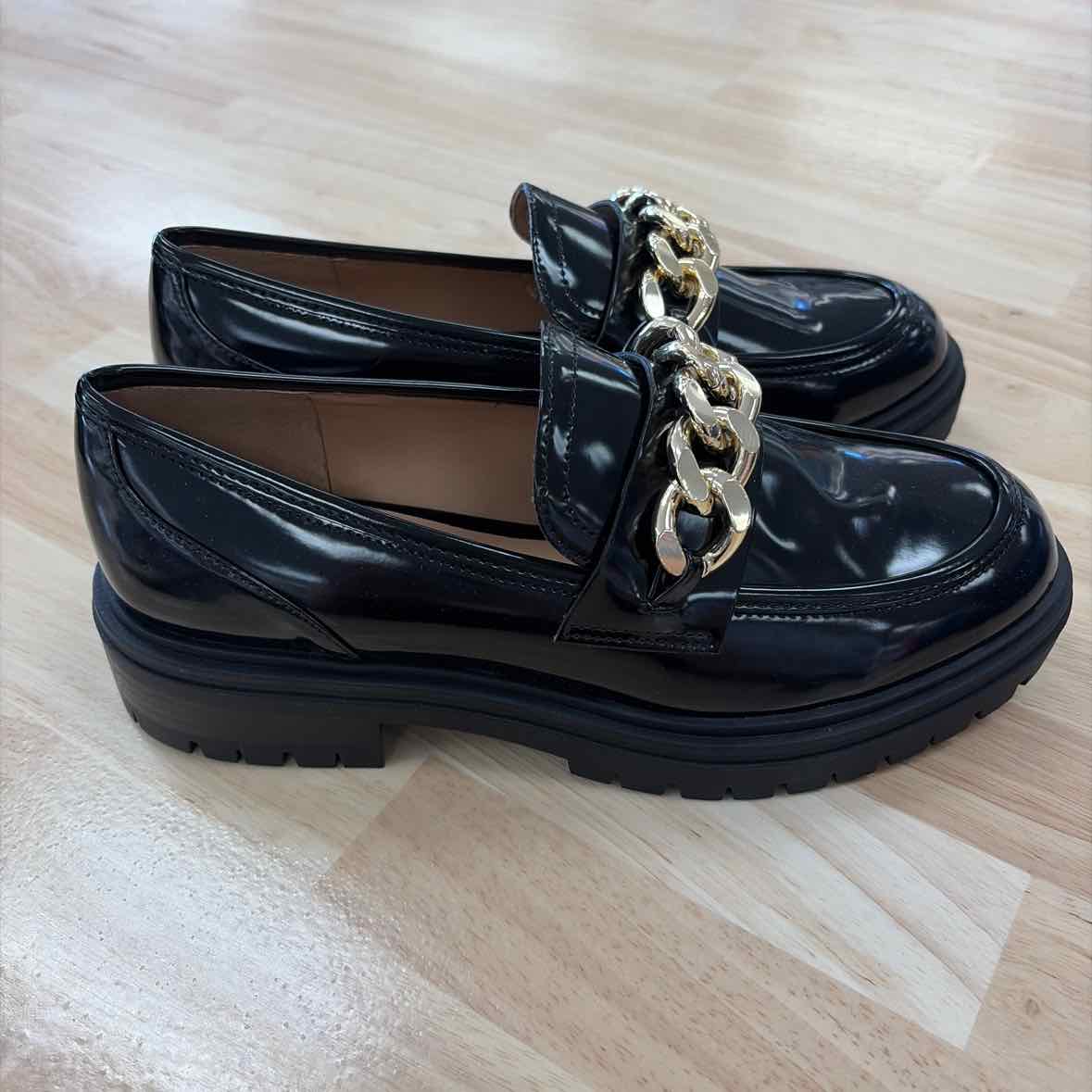 INC Size 8 Women's Brea Chain-Trim Lug Sole Loafers