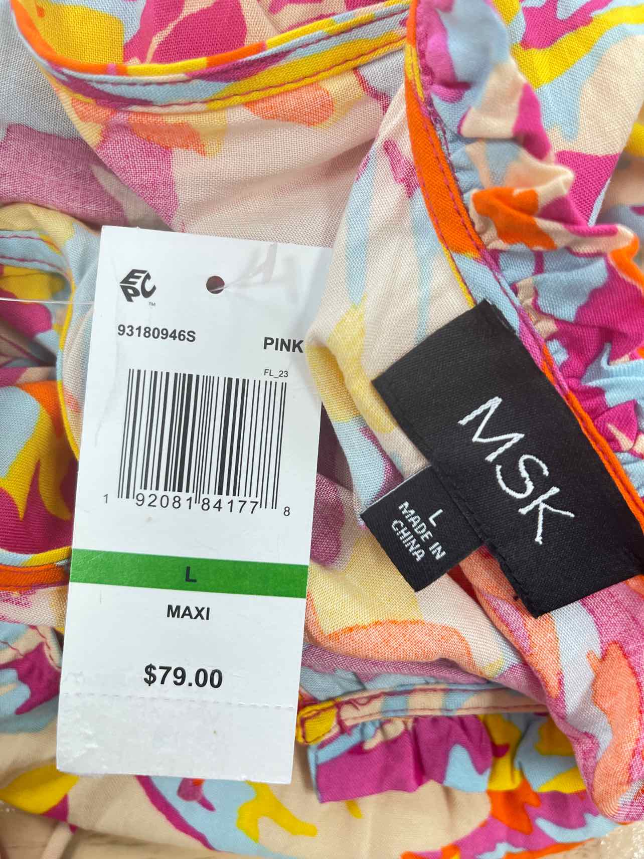 MSK Size L Pink New Dress