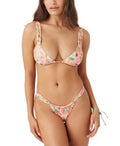 Women's O'Neill Kelly Floral Menorca Swim Bikini Top Juniors Large Desert Flower