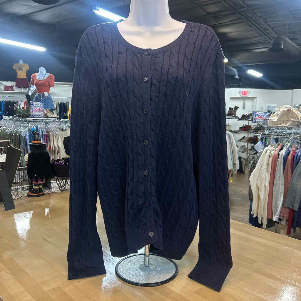 Ralph Lauren Size 3X Navy Preloved Cardigan