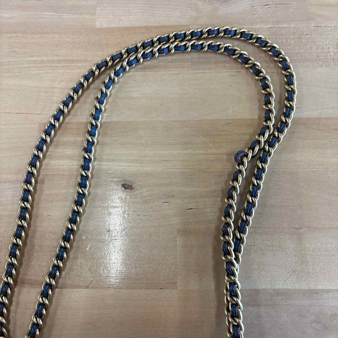 COACH Tabby 20 Quilted Denim Shoulder Brass Indigo