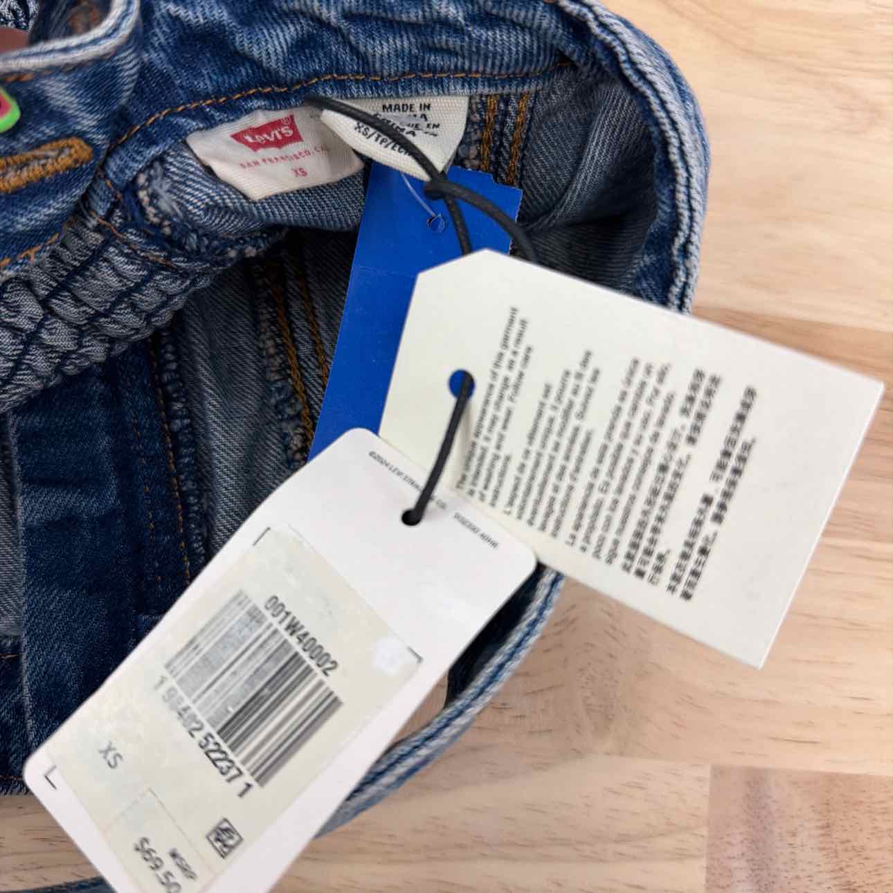 Levi's Size XS Blue Sculpted Bustier Top