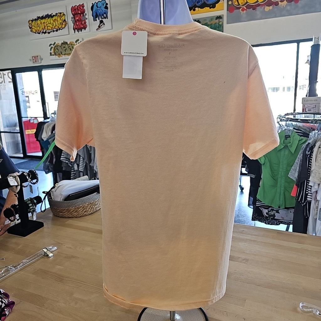 Rebellious One Size S Peach New T-Shirt SS