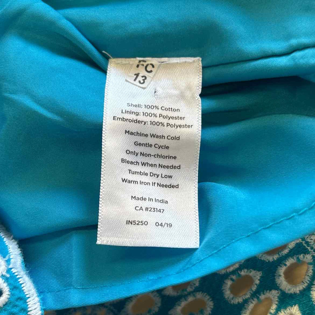 Talbots Size 12 Teal Preloved Sleeveless