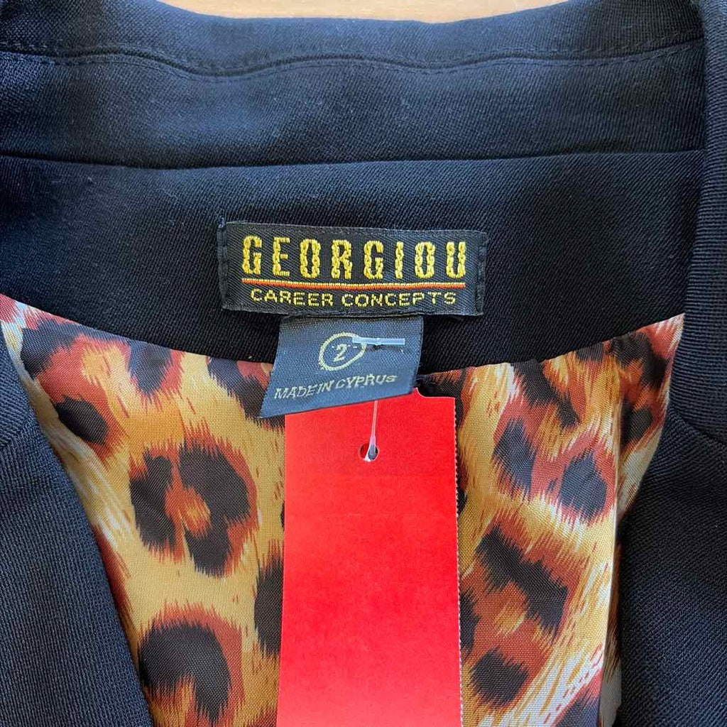Georgiou Studio Size 2 Black Used Blazer