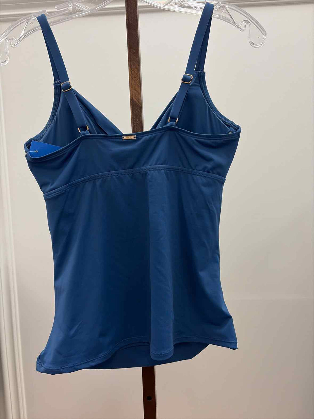 Anne Cole Size 32DD/34D Surplice Underwire Tankini Top - Slate Blue