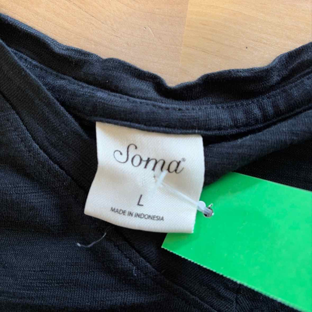 Soma Size L Black Preloved T-Shirt SS