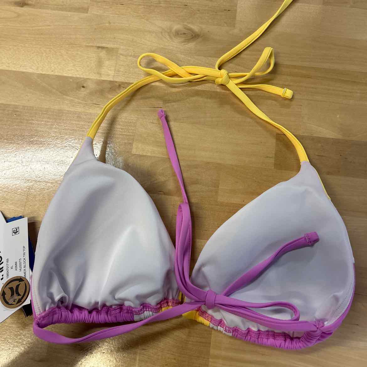 Hurley Size XL Summer Block Tri Womens Bikini Top