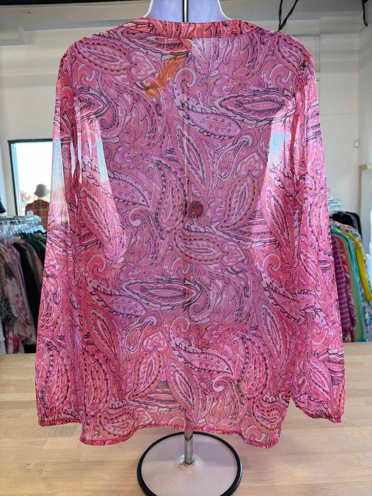 Kim Rogers Size L Pink Blouse