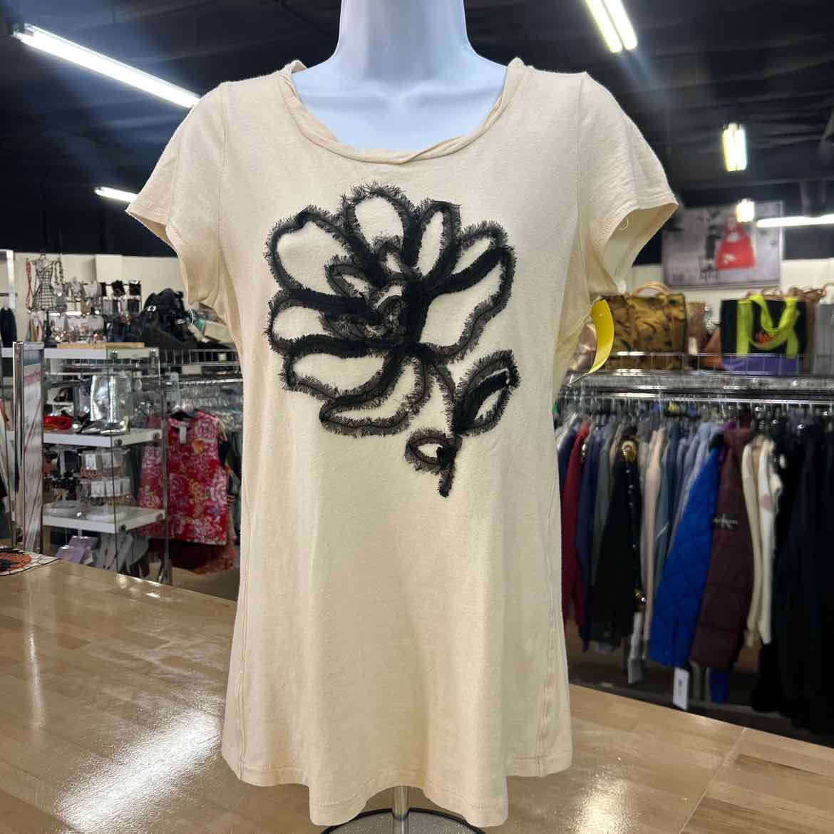 Loft Size S Off White Preloved T-Shirt SS