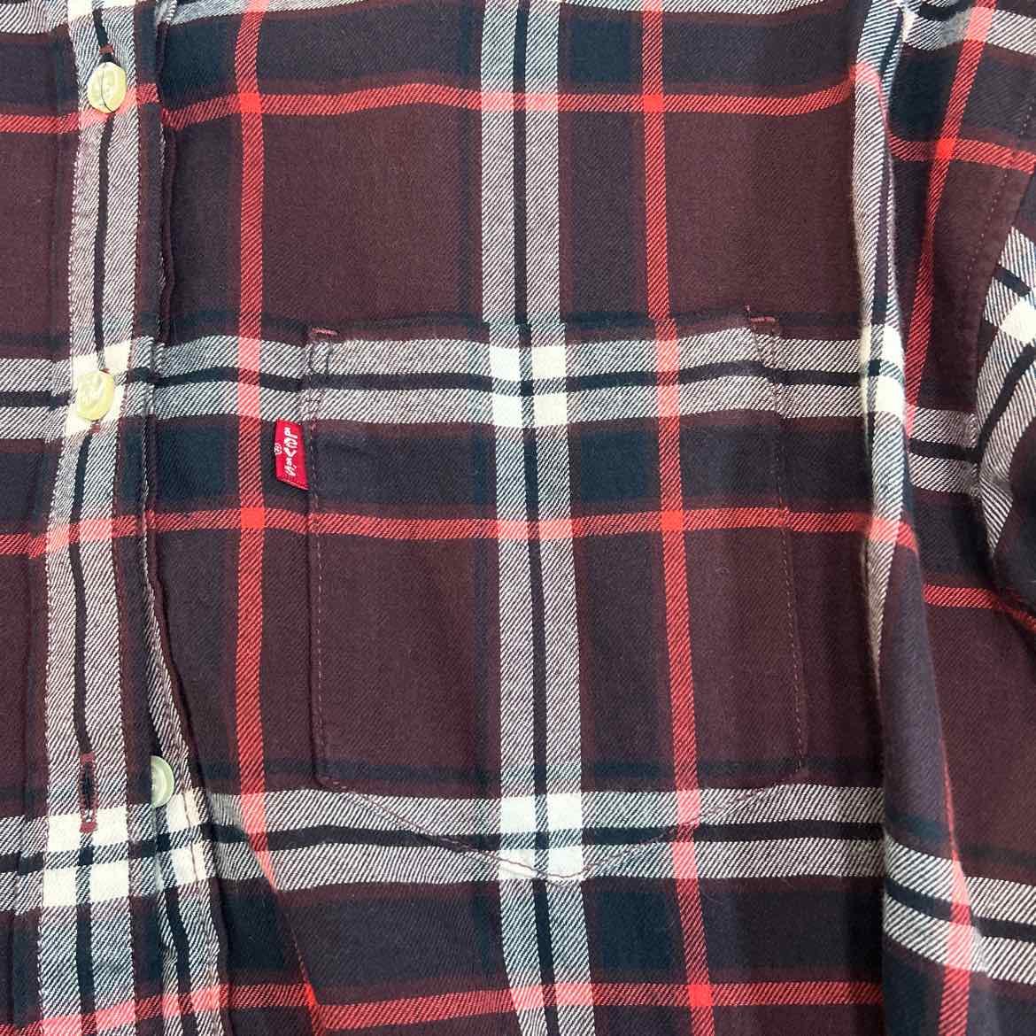 Levi's Size M Red Preloved MENS Button Down Shirt