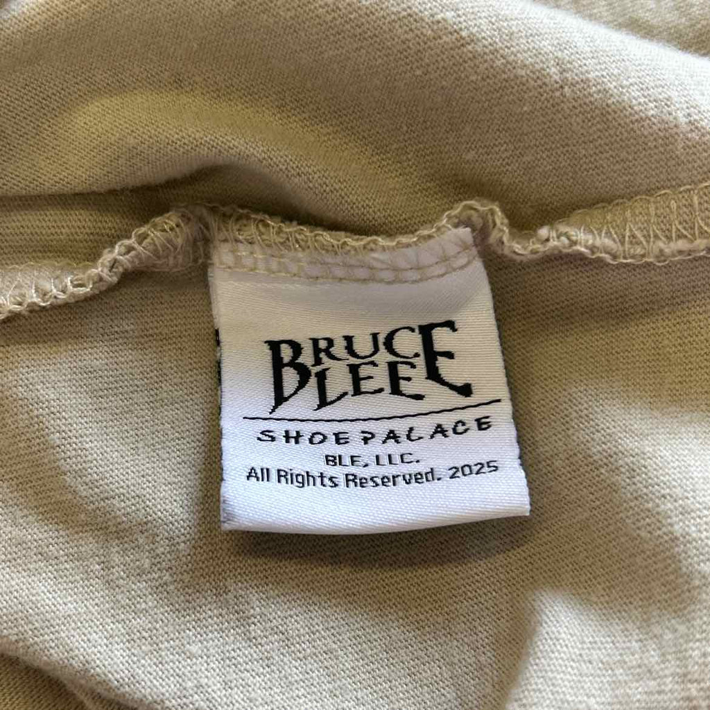 Bruce Lee Size XL Tan Preloved MENS T-shirt
