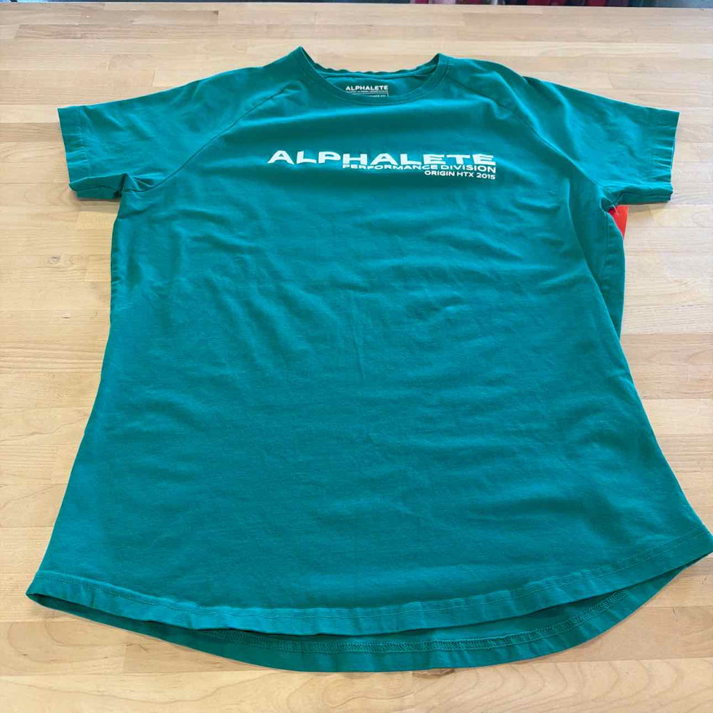 Alphalete Size L Teal Preloved MENS T-shirt