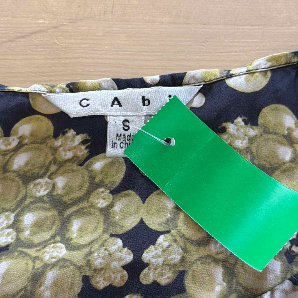 Cabi Size S Black Green Preloved Sleeveless