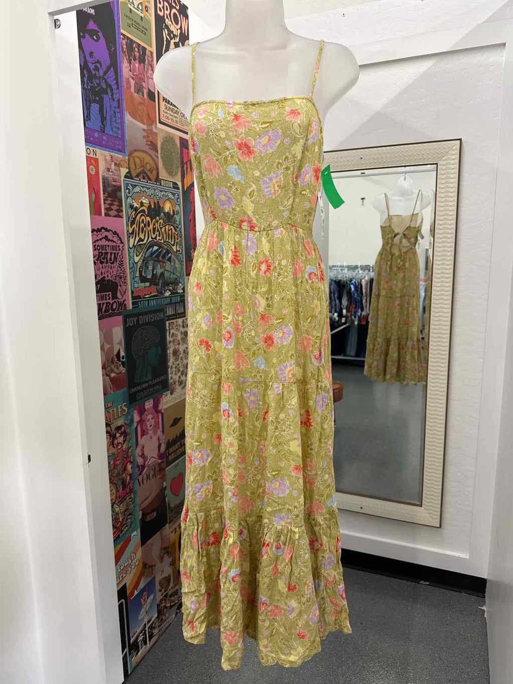 billabong Size M Green Floral Riviera Romance Sundress NWT