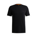 BOSS Size L Slub-cotton T-shirt with Logo Detail