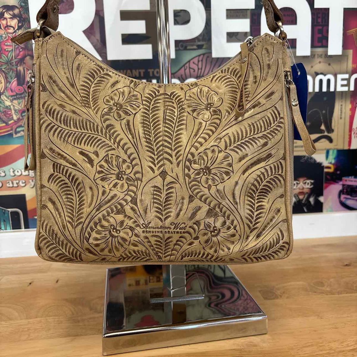 American West Tan Preloved Handbag