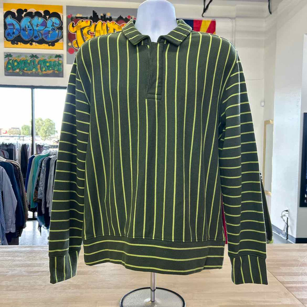 Mode of One Men's Relaxed-Fit Long-Sleeve French Terry Polo Shirt - Wild Ivy