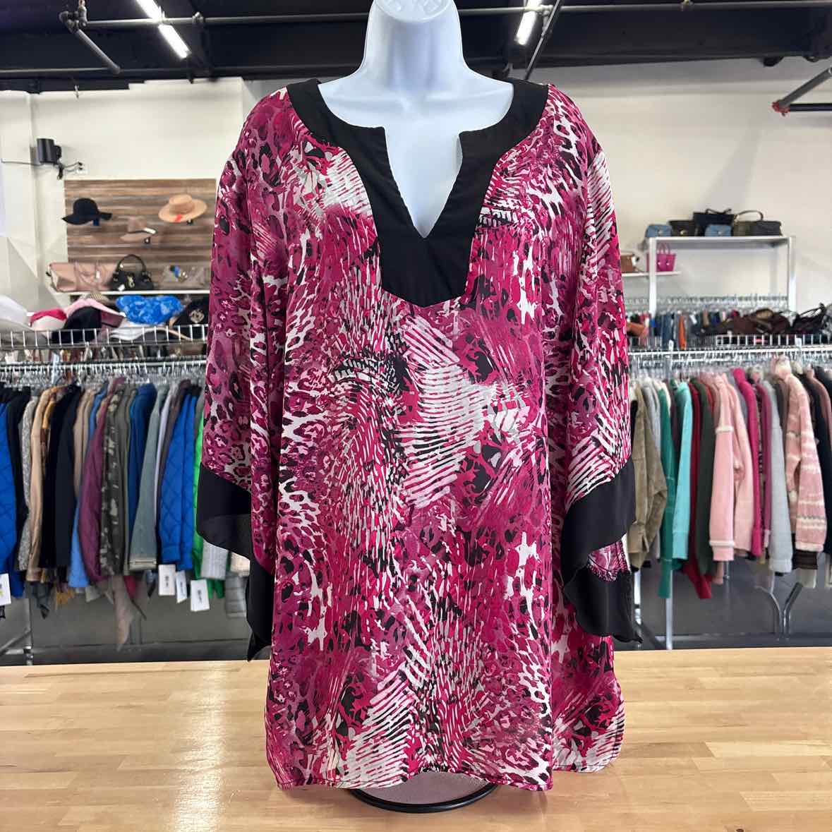 Ashley Stewart Size 14 Pink Blouse